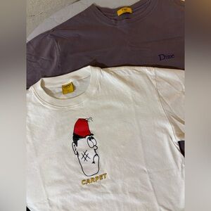 LOT of 2 - Men’s TShirts size L, Dime and Carpet